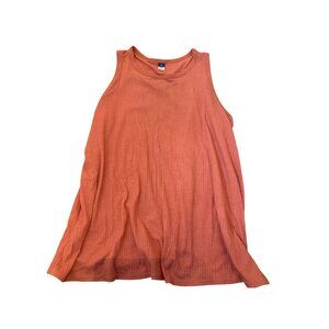 Old Navy Luxe Womens Ribbed Coral Tank Top L Sleeveless Casual Lightweight